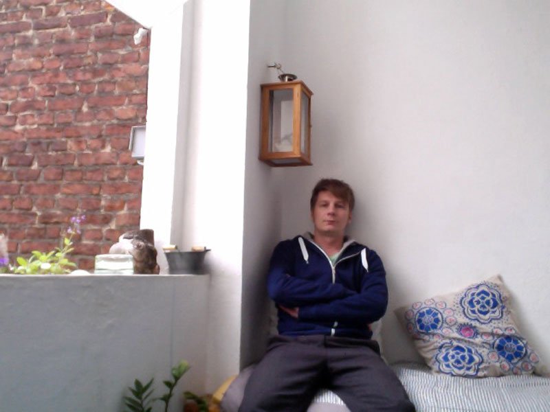 Berlin 2012 — the artist streamed into the room